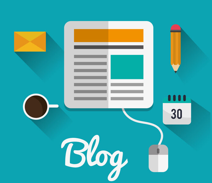 Blog icons design Blog concept with technology icons design, vector illustration 10 eps graphic.
